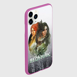 Чехол iPhone 11 Pro матовый Ведьмак: Трис и Йеннифер, цвет: 3D-фиолетовый — фото 2
