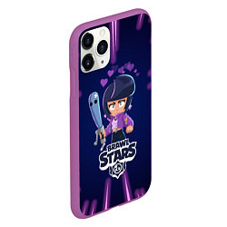 Чехол iPhone 11 Pro матовый BRAWL STARS BIBI, цвет: 3D-фиолетовый — фото 2
