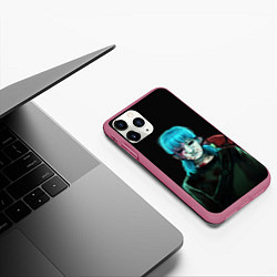 Чехол iPhone 11 Pro матовый Sally face, цвет: 3D-малиновый — фото 2