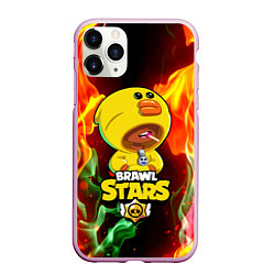 Чехол iPhone 11 Pro матовый Brawl Stars SALLY LEON, цвет: 3D-розовый