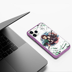 Чехол iPhone 11 Pro матовый KIMETSU NO YAIBA, цвет: 3D-фиолетовый — фото 2