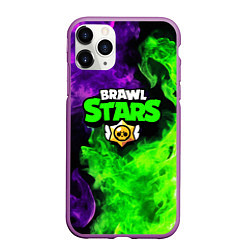 Чехол iPhone 11 Pro матовый BRAWL STARS, цвет: 3D-фиолетовый