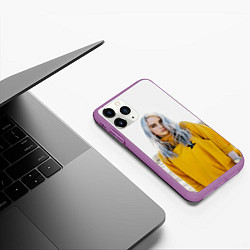 Чехол iPhone 11 Pro матовый BILLIE EILISH, цвет: 3D-фиолетовый — фото 2