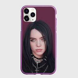 Чехол iPhone 11 Pro матовый BILLIE EILISH, цвет: 3D-фиолетовый