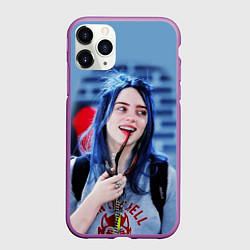 Чехол iPhone 11 Pro матовый BILLIE EILISH, цвет: 3D-фиолетовый