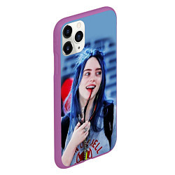 Чехол iPhone 11 Pro матовый BILLIE EILISH, цвет: 3D-фиолетовый — фото 2