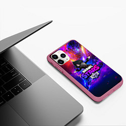 Чехол iPhone 11 Pro матовый BRAWL STARS CROW, цвет: 3D-малиновый — фото 2