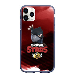 Чехол iPhone 11 Pro матовый BRAWL STARS CROW, цвет: 3D-серый