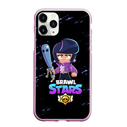 Чехол iPhone 11 Pro матовый BRAWL STARS BIBI, цвет: 3D-розовый