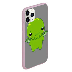 Чехол iPhone 11 Pro матовый Милый ктулху, цвет: 3D-розовый — фото 2