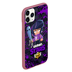 Чехол iPhone 11 Pro матовый BRAWL STARS BIBI, цвет: 3D-малиновый — фото 2