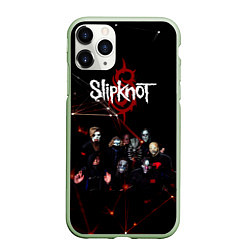 Чехол iPhone 11 Pro матовый Slipknot, цвет: 3D-салатовый