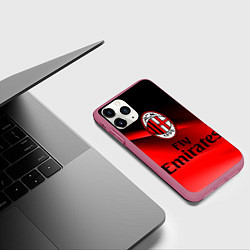 Чехол iPhone 11 Pro матовый Милан, цвет: 3D-малиновый — фото 2