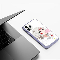 Чехол iPhone 11 Pro матовый Сузуя Джузу, цвет: 3D-светло-сиреневый — фото 2