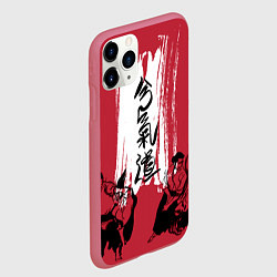 Чехол iPhone 11 Pro матовый Айкидо, цвет: 3D-малиновый — фото 2