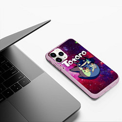 Чехол iPhone 11 Pro матовый Totoro, цвет: 3D-розовый — фото 2