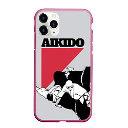 Чехол iPhone 11 Pro матовый Aikido, цвет: 3D-малиновый