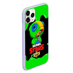 Чехол iPhone 11 Pro матовый BRAWL STARS LEON, цвет: 3D-светло-сиреневый — фото 2