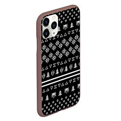 Чехол iPhone 11 Pro матовый ВЕДЬМАК НОВОГОДНИЙ, цвет: 3D-коричневый — фото 2