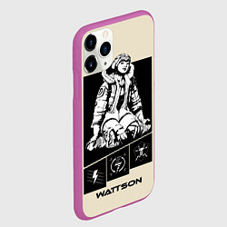 Чехол iPhone 11 Pro матовый Apex Legends Wattson, цвет: 3D-фиолетовый — фото 2