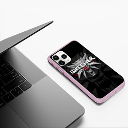 Чехол iPhone 11 Pro матовый ВЕДЬМАК, цвет: 3D-розовый — фото 2