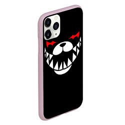 Чехол iPhone 11 Pro матовый MONOKUMA BLACK, цвет: 3D-розовый — фото 2