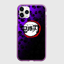 Чехол iPhone 11 Pro матовый Kimetsu no Yaiba, цвет: 3D-фиолетовый