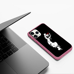 Чехол iPhone 11 Pro матовый MONOKUMA, цвет: 3D-малиновый — фото 2