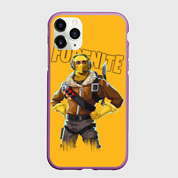 Чехол iPhone 11 Pro матовый Fortnite, цвет: 3D-фиолетовый