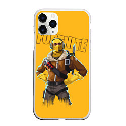 Чехол iPhone 11 Pro матовый Fortnite, цвет: 3D-белый