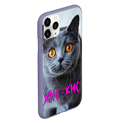Чехол iPhone 11 Pro матовый Кис-Кис, цвет: 3D-серый — фото 2