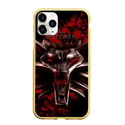 Чехол iPhone 11 Pro матовый The Witcher, цвет: 3D-желтый