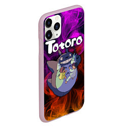 Чехол iPhone 11 Pro матовый Totoro, цвет: 3D-розовый — фото 2