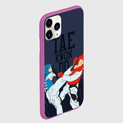 Чехол iPhone 11 Pro матовый Taekwondo, цвет: 3D-фиолетовый — фото 2