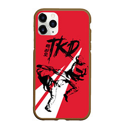 Чехол iPhone 11 Pro матовый Taekwondo, цвет: 3D-коричневый