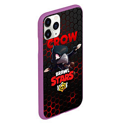 Чехол iPhone 11 Pro матовый BRAWL STARS CROW, цвет: 3D-фиолетовый — фото 2