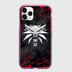 Чехол iPhone 11 Pro матовый ВЕДЬМАК, цвет: 3D-малиновый