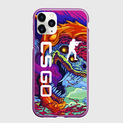 Чехол iPhone 11 Pro матовый CS GO HYPERBEAST, цвет: 3D-фиолетовый