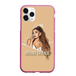 Чехол iPhone 11 Pro матовый Ariana Grande Ариана Гранде, цвет: 3D-малиновый