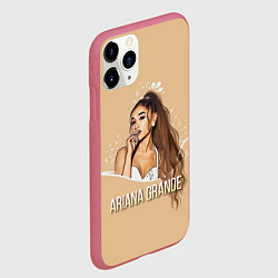 Чехол iPhone 11 Pro матовый Ariana Grande Ариана Гранде, цвет: 3D-малиновый — фото 2