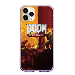 Чехол iPhone 11 Pro матовый DOOM eternal 2020, цвет: 3D-светло-сиреневый