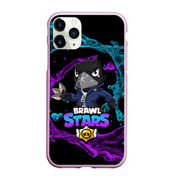 Чехол iPhone 11 Pro матовый Brawl Stars CROW, цвет: 3D-розовый