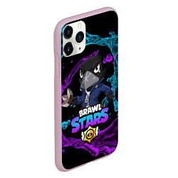 Чехол iPhone 11 Pro матовый Brawl Stars CROW, цвет: 3D-розовый — фото 2