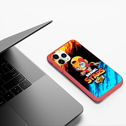 Чехол iPhone 11 Pro матовый BRAWL STARS MAX, цвет: 3D-красный — фото 2