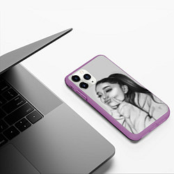 Чехол iPhone 11 Pro матовый Ariana Grande Ариана Гранде, цвет: 3D-фиолетовый — фото 2