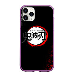 Чехол iPhone 11 Pro матовый KIMETSU NO YAIBA, цвет: 3D-фиолетовый