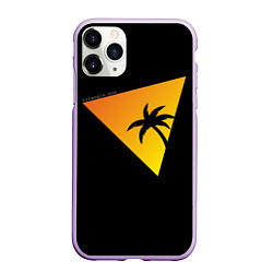 Чехол iPhone 11 Pro матовый Triangle sun, цвет: 3D-сиреневый