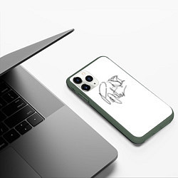 Чехол iPhone 11 Pro матовый ТИКТОКЕР - PAYTON MOORMEIE, цвет: 3D-темно-зеленый — фото 2