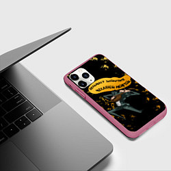 Чехол iPhone 11 Pro матовый Ведьмак Сериал, цвет: 3D-малиновый — фото 2