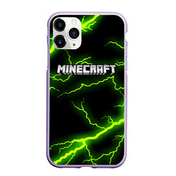 Чехол iPhone 11 Pro матовый MINECRAFT STORM, цвет: 3D-светло-сиреневый